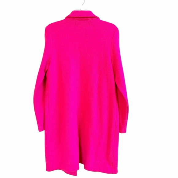 Rachel Zoe magenta wool blend long jacket - Picture 3 of 8